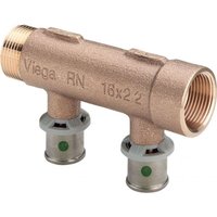 Viega - Pressfitting Sanfix p 2126.06 Verteiler 2-fach, 16mm x 3/4' von VIEGA