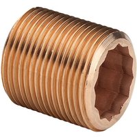 Viega Langnippel 3535 mit Innenvielkant in G1 x 100mm Rotguss von VIEGA
