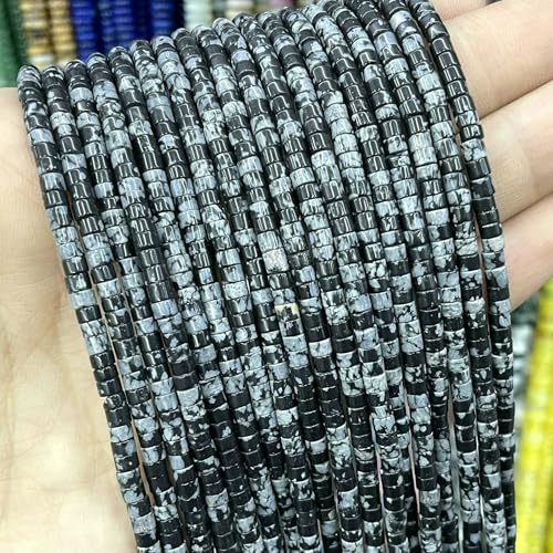 2 * 3.0mM Flat Cylinder Agates Lapis Lazuli Tiger Eye Jaspers Tube Spacer Beads For Jewelry Making Diy Bracelet Natural Stone-Snowflake-2X3.0mm 150pcs von VIEPGJ