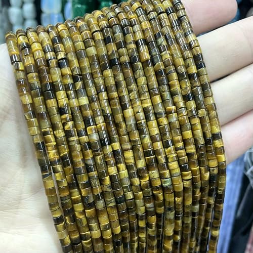 2 * 3.0mM Flat Cylinder Agates Lapis Lazuli Tiger Eye Jaspers Tube Spacer Beads For Jewelry Making Diy Bracelet Natural Stone-Tiger eye-2X3.0mm 150pcs von VIEPGJ