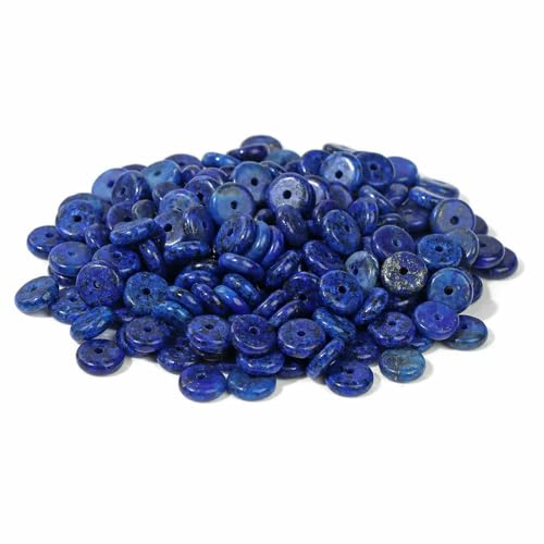 2 * 6MM Natural Stone Spacer Beads Agates Tiger Eye Jades Heishi Flat Clips Shape Loose Bead For Jewelry DIY Bracelet Necklace-NO.33 Lapis Lazuli-2x6mm about 80pcs von VIEPGJ