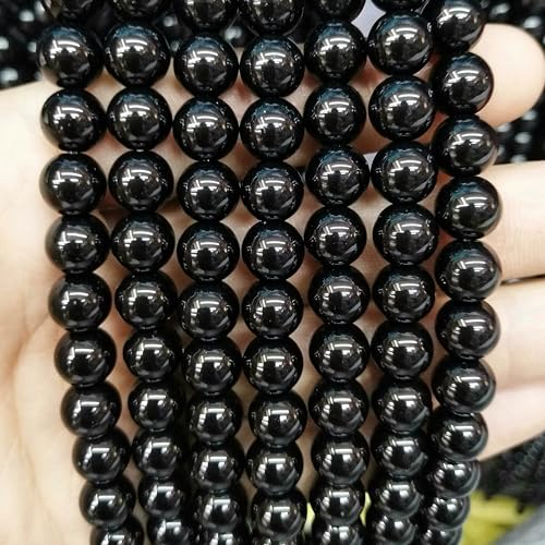 4–10 mm natürliche runde Tigerauge-Amazonit-Achat-Rosenquarz-Angelit-Lavasteinperlen zur Schmuckherstellung, DIY-Armbandzubehör, schwarzes Glas, 8 mm, 45 Stück Perl 4–10 mm natürliche runde Tigerauge-Amazonit-Achat-Rosenquarz-Angelit-Lavasteinperlen zur Schmuckherstellung, DIY-Armbandzubehör, schwarzes Glas, 8 mm, 45 Stück Perl von VIEPGJ