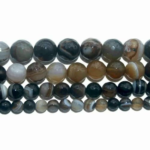 4 6 8 10 MM Faceted Natural Stone Bead Pink Quartz Amethysts Agates Lapis lazuli For Jewelry Making DIY Bracelet Necklace-Coffee stripes-4.0mm 95pcs beads 4 6 8 10 MM Faceted Natural Stone Bead Pink Quartz Amethysts Agates Lapis lazuli For Jewelry Making DIY Bracelet Necklace-Coffee stripes-4.0mm 95pcs beads von VIEPGJ