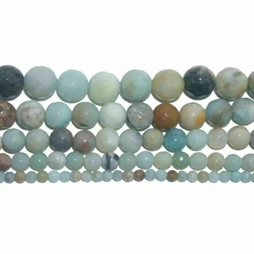 4 6 8 10 MM Faceted Natural Stone Bead Pink Quartz Amethysts Agates Lapis lazuli For Jewelry Making DIY Bracelet Necklace-Colorful -10mm 35pcs beads von VIEPGJ