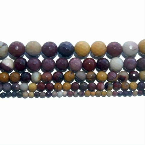 4 6 8 10 MM Faceted Natural Stone Bead Pink Quartz Amethysts Agates Lapis lazuli For Jewelry Making DIY Bracelet Necklace-Egg Yolk Stone-4.0mm 95pcs beads von VIEPGJ