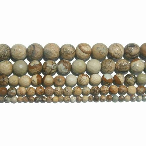 4 6 8 10 MM Faceted Natural Stone Bead Pink Quartz Amethysts Agates Lapis lazuli For Jewelry Making DIY Bracelet Necklace-Picture Stone-10mm 35pcs beads von VIEPGJ