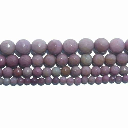 4 6 8 10 MM Faceted Natural Stone Bead Pink Quartz Amethysts Agates Lapis lazuli For Jewelry Making DIY Bracelet Necklace-Pink Rhodonite-4.0mm 95pcs beads von VIEPGJ