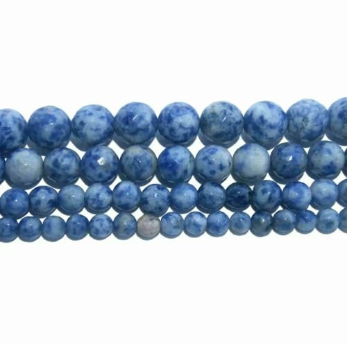 4 6 8 10 MM Faceted Natural Stone Bead Pink Quartz Amethysts Agates Lapis lazuli For Jewelry Making DIY Bracelet Necklace-White Dot Blue-vein-10mm 35pcs beads 4 6 8 10 MM Faceted Natural Stone Bead Pink Quartz Amethysts Agates Lapis lazuli For Jewelry Making DIY Bracelet Necklace-White Dot Blue-vein-10mm 35pcs beads von VIEPGJ