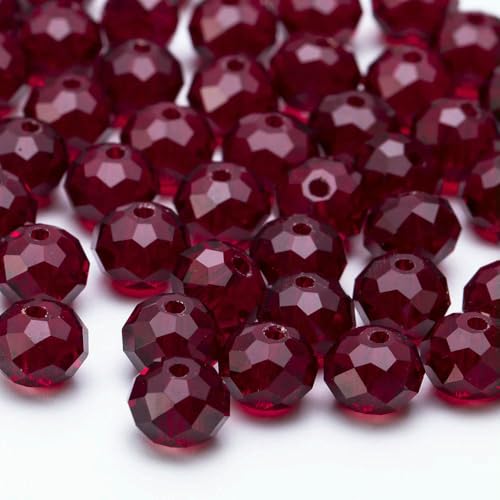 4 6 8 10mm Czech Rondelle Crystal Beads Faceted Glass Beads Bulk Wholesale Loose Spacer Bead for Jewelry Making DIY Needlework-BZ1300-01-8mm-60-65pcs von VIEPGJ