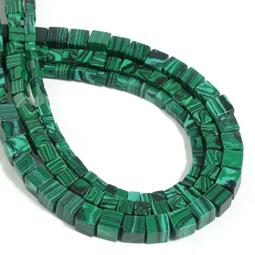 4 6 8mm Natural Square Beads Jasper Opal Jade Rose Quartz Crystal Loose Cube Stone Bead for Jewelry Making DIY Bracelet 15inch-Green malachite-4.0mm 92pcs beads 4 6 8mm Natural Square Beads Jasper Opal Jade Rose Quartz Crystal Loose Cube Stone Bead for Jewelry Making DIY Bracelet 15inch-Green malachite-4.0mm 92pcs beads von VIEPGJ