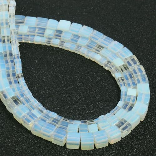 4 6 8mm Natural Square Beads Jasper Opal Jade Rose Quartz Crystal Loose Cube Stone Bead for Jewelry Making DIY Bracelet 15inch-White opal-4.0mm 92pcs beads 4 6 8mm Natural Square Beads Jasper Opal Jade Rose Quartz Crystal Loose Cube Stone Bead for Jewelry Making DIY Bracelet 15inch-White opal-4.0mm 92pcs beads von VIEPGJ
