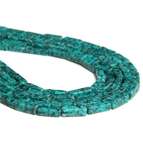 4x13.0mm Natural Square Tube Beads Tiger Eye Turquoises Amethysts Imperial Jaspers Loose Beads for Jewelry Making DIY Bracelet-Green Quartz-4x13.0mm about 30pcs von VIEPGJ