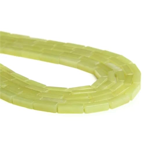 4x13.0mm Natural Square Tube Beads Tiger Eye Turquoises Amethysts Imperial Jaspers Loose Beads for Jewelry Making DIY Bracelet-Lemon Quartz-4x13.0mm about 15pcs von VIEPGJ