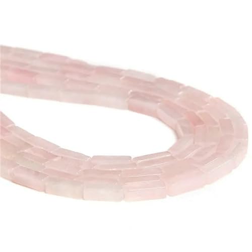 4x13.0mm Natural Square Tube Beads Tiger Eye Turquoises Amethysts Imperial Jaspers Loose Beads for Jewelry Making DIY Bracelet-Rose Quartz-4x13.0mm about 15pcs von VIEPGJ