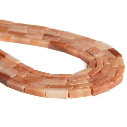 4x13.0mm Natural Square Tube Beads Tiger Eye Turquoises Amethysts Imperial Jaspers Loose Beads for Jewelry Making DIY Bracelet-Sun Stone-4x13.0mm about 30pcs von VIEPGJ