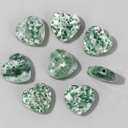 Faceted Heart Shape Stone Bead Natural Tiger Eye Amethysts Clear Quartzs Charms Beads For Jewelry Making DIY Supply-Hydrogrossular-5 pieces Faceted Heart Shape Stone Bead Natural Tiger Eye Amethysts Clear Quartzs Charms Beads For Jewelry Making DIY Supply-Hydrogrossular-5 pieces von VIEPGJ