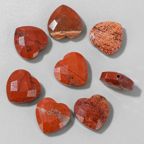 Faceted Heart Shape Stone Bead Natural Tiger Eye Amethysts Clear Quartzs Charms Beads For Jewelry Making DIY Supply-Red Stone-2 pieces Faceted Heart Shape Stone Bead Natural Tiger Eye Amethysts Clear Quartzs Charms Beads For Jewelry Making DIY Supply-Red Stone-2 pieces von VIEPGJ