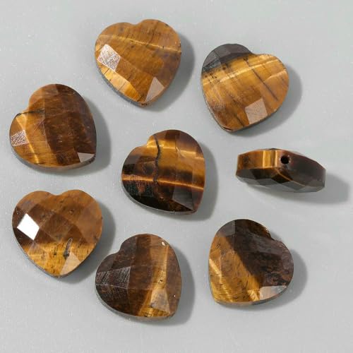 Faceted Heart Shape Stone Bead Natural Tiger Eye Amethysts Clear Quartzs Charms Beads For Jewelry Making DIY Supply-Tiger Eye-3 pieces Faceted Heart Shape Stone Bead Natural Tiger Eye Amethysts Clear Quartzs Charms Beads For Jewelry Making DIY Supply-Tiger Eye-3 pieces von VIEPGJ