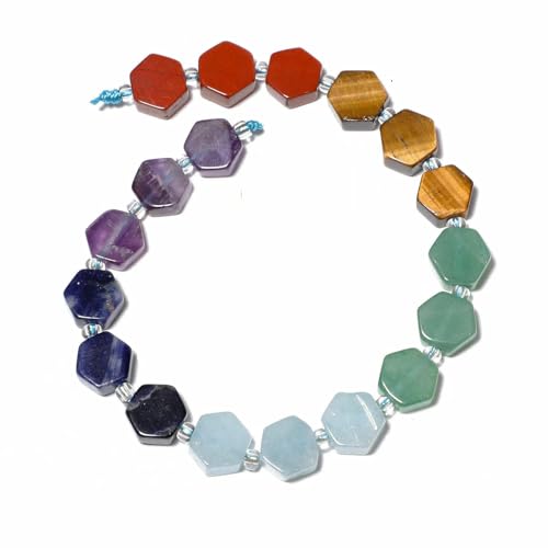 Hexagon 7 Chakra Beads Amethyst Tiger Eye Aquamarin Natural Stone Loose Beads for Jewelry Making DIY Yoga Healing Reiki Bracelet-Type 1-9x5mm approx 18pcs Hexagon 7 Chakra Beads Amethyst Tiger Eye Aquamarin Natural Stone Loose Beads for Jewelry Making DIY Yoga Healing Reiki Bracelet-Type 1-9x5mm approx 18pcs von VIEPGJ