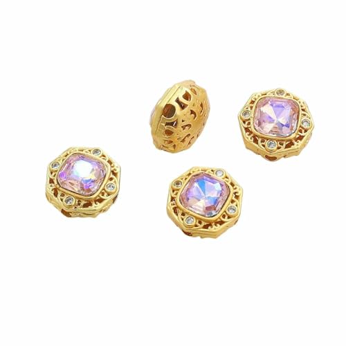 Kupferplattierte, goldfarbene Abstandsperlen aus Glas/Katzenauge, lose Metallperlen, Charms zur Schmuckherstellung, Armbänder, DIY-Zubehör, Stil 07 Kupferplattierte, goldfarbene Abstandsperlen aus Glas/Katzenauge, lose Metallperlen, Charms zur Schmuckherstellung, Armbänder, DIY-Zubehör, Stil 07 von VIEPGJ