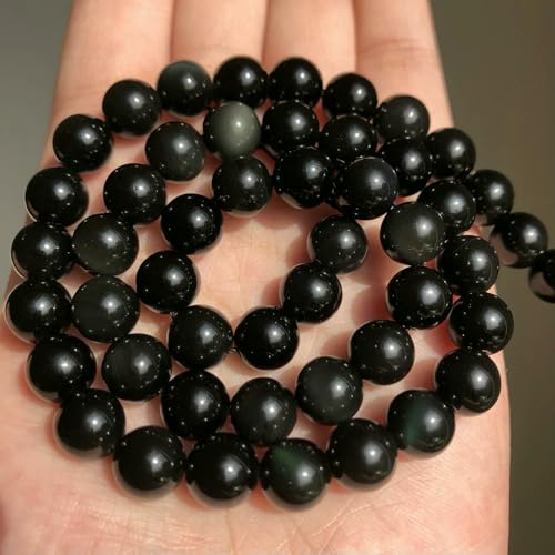 Natürlicher schwarzer Vulkanlava-Onyx-Obsidian-Labradorit-Stein, runde Perlen für Herrenschmuck, DIY-Liebhaberarmband, Großhandel, Obsidian, 8 mm, 46 Stück Perlen Natürlicher schwarzer Vulkanlava-Onyx-Obsidian-Labradorit-Stein, runde Perlen für Herrenschmuck, DIY-Liebhaberarmband, Großhandel, Obsidian, 8 mm, 46 Stück Perlen von VIEPGJ