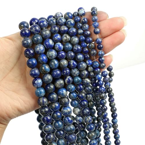 Natural Stone Beads Blue Aquamarine Agate Tiger Eye Quartz Jades Loose Beads For Jewelry Making 4/6/8/10/12mm DIY Bracelets-Lapis Lazuli-8mm about 45pcs Natural Stone Beads Blue Aquamarine Agate Tiger Eye Quartz Jades Loose Beads For Jewelry Making 4/6/8/10/12mm DIY Bracelets-Lapis Lazuli-8mm about 45pcs von VIEPGJ