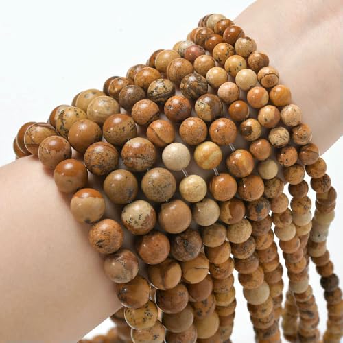 Natural Stone Beads Blue Tiger Eye Agate Turquoise Rose Quartz lapis Jade Round Loose Beads for Jewelry Making DIY Bracelet-Picture stone-6mm about 61 pcs von VIEPGJ