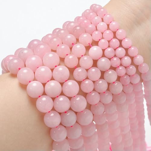 Natural Stone Beads Blue Tiger Eye Agate Turquoise Rose Quartz lapis Jade Round Loose Beads for Jewelry Making DIY Bracelet-Rose quartz-6mm about 61 pcs von VIEPGJ