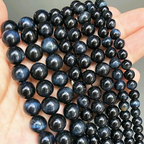 Natural Stone Multicolor Tiger Eye Round Loose Beads For Jewelry Making 4 6 8 10 12 14.0mm DIY Bracelet Accessories 15'' Strands-Blue Black-6mm (approx 61pcs) von VIEPGJ