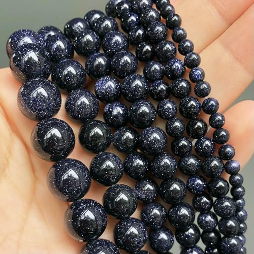 Natural Stone Multicolor Tiger Eye Round Loose Beads For Jewelry Making 4 6 8 10 12 14.0mm DIY Bracelet Accessories 15'' Strands-Gold Sand-4.0mm (approx 91pcs) von VIEPGJ