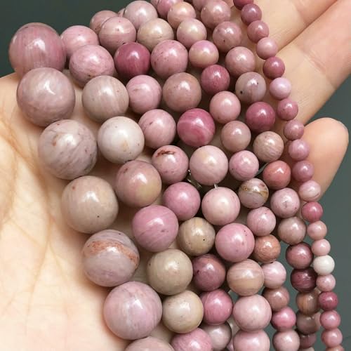 Natural Stone Multicolor Tiger Eye Round Loose Beads For Jewelry Making 4 6 8 10 12 14.0mm DIY Bracelet Accessories 15'' Strands-Red Rhodonite-6mm (approx 61pcs) von VIEPGJ