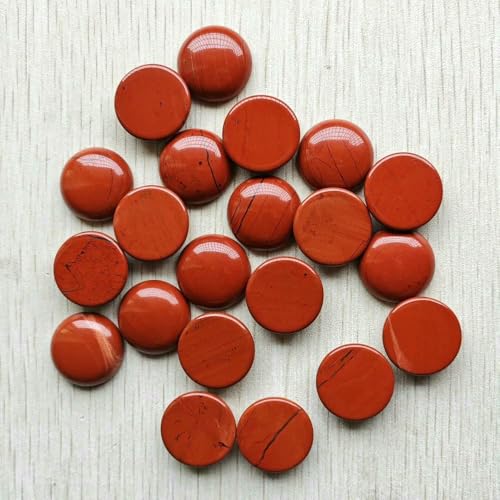Natural tiger eye Labradorite quartz red stone round cabochon beads for jewelry making 20mm Wholesale 20pcs/lot-Red stone von VIEPGJ