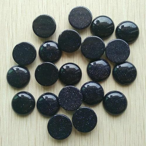 Natural tiger eye Labradorite quartz red stone round cabochon beads for jewelry making 20mm Wholesale 20pcs/lot-blue sand stone von VIEPGJ