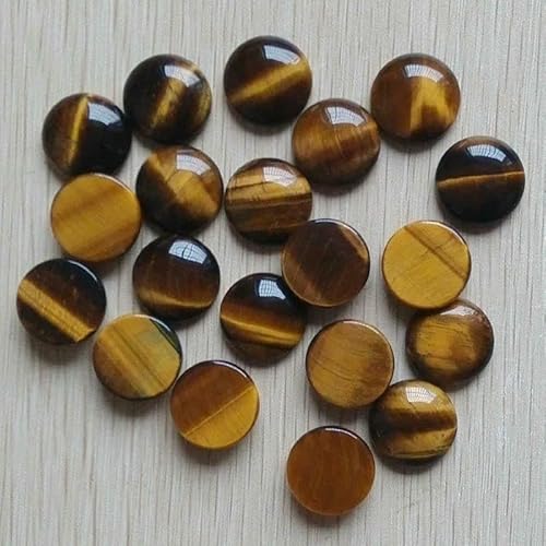 Natural tiger eye Labradorite quartz red stone round cabochon beads for jewelry making 20mm Wholesale 20pcs/lot-tiger eye stone von VIEPGJ
