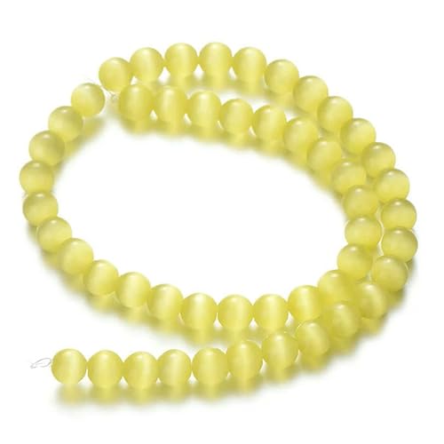 Natursteinperlen, Tigerauge, Achate, Amazonit, Jade, Mondstein, Quarz, Lavaperlen zur Schmuckherstellung, DIY-Armbandzubehör, Katzenauge, 4,0 mm (ca. 91) von VIEPGJ