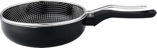 VIER Tiefe Fritteuse für Induktion, Aluminium, Antihaftbeschichtung, Ø 26 cm, 4,01 l, Induktionsboden, geeignet für alle Herdarten, ergonomischer isolierter Griff, Ausgießer. VIER Tiefe Fritteuse für Induktion, Aluminium, Antihaftbeschichtung, Ø 26 cm, 4,01 l, Induktionsboden, geeignet für alle Herdarten, ergonomischer isolierter Griff, Ausgießer. von VIER