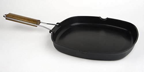VIER Whitford Xylan Grillpfanne aus Aluminiumguss, 24 cm, Antihaftbeschichtung (USA), Full Induction, AMZ620L von VIER