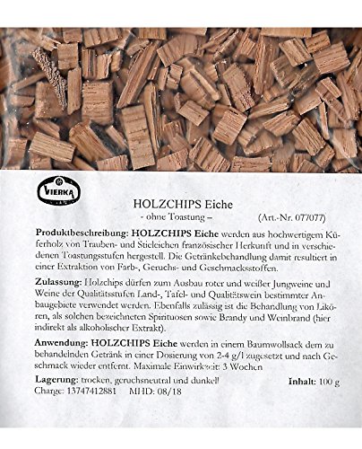 VIERKA - Holzchips Eiche, ohne Toastung, 100 g von VIERKA