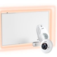 VIESTA® Infrarot Wandheizung mit Thermostat [FERNBEDIENUNG + WIFI STEUERUNG] – Infrarotheizung Wandmontage Heizkörper – Carbon Crystal Infrarot von VIESTA