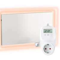 VIESTA® Infrarot Wandheizung mit Thermostat [FERNBEDIENUNG + WIFI STEUERUNG] – Infrarotheizung Wandmontage Heizkörper – Carbon Crystal Infrarot von VIESTA