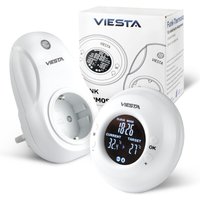 VIESTA® TH20 Funk Thermostatstecker 230 V – digitaler Temperaturregler für Steckdose mit Display – geeignet für Infrarotheizung, Heizpaneele, von VIESTA