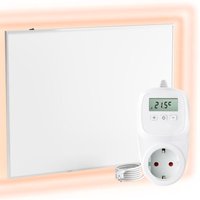 VIESTA® Infrarot Wandheizung mit Thermostat [FERNBEDIENUNG + WIFI STEUERUNG] – Infrarotheizung Wandmontage Heizkörper – Carbon Crystal Infrarot von VIESTA