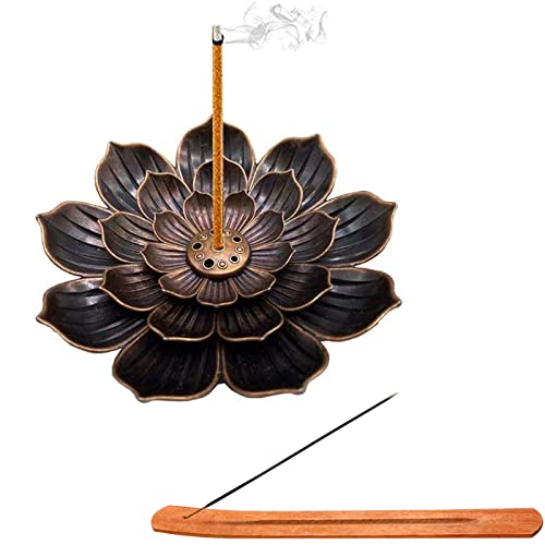 VIEVRE 2 Stücke Räucherstäbchenhalter, Incense Holder, Räucherstäbchen Halter, Messing Lotus Halter, für Räucherstäbchen Räucherkegel oder Home Decoration Zubehör von VIEVRE