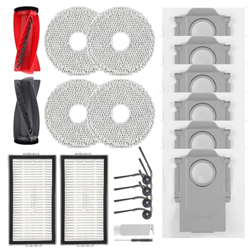 10R Zubehörteil für Roborock Saros 10R, Qrevo CurvX Saugroboter und Mop, 1 Set Hauptbürste, 2 HEPA-Filter, 4 Seitenbürsten, 4 Wischtuch-Pads, 6 Staubbeutel, 1 Reinigungswerkzeug 10R Zubehörteil für Roborock Saros 10R, Qrevo CurvX Saugroboter und Mop, 1 Set Hauptbürste, 2 HEPA-Filter, 4 Seitenbürsten, 4 Wischtuch-Pads, 6 Staubbeutel, 1 Reinigungswerkzeug von VIEWALL
