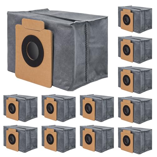 VIEWALL 12 Pack Staubbeutel Kompatibel mit Eufy X10 Pro Omni / X8 Pro Roboter Staubsauger Selbstentleerende Station, 4 Lagige Ersatz-Einwegbeutel von VIEWALL