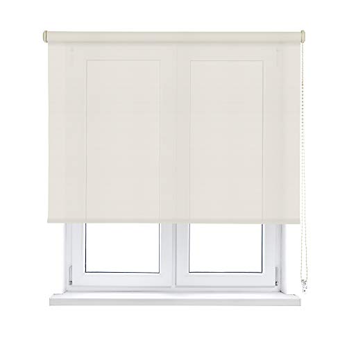 Seitenzugrollo Viewtex Screen 10% Öffnungsgrad Leinen Weiss 135 x 190 cm - 5 Jahre Garantie von VIEWTEX