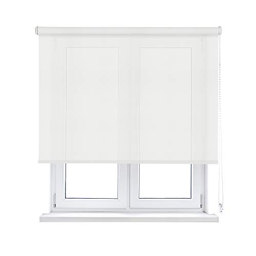 Seitenzugrollo Viewtex Easy fix Screen 10% Öffnungsgrad Weiss 55 x 190 cm - 5 Jahre Garantie von VIEWTEX