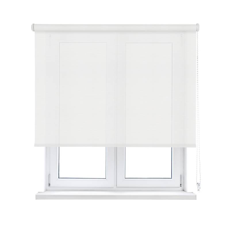 Viewtex Seitenzugrollo Easy Fix Screen 10% Öffnungsgrad Weiß 45 x 190 cm von VIEWTEX