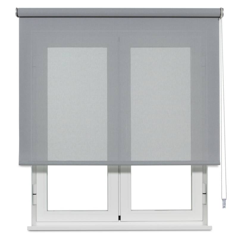 Viewtex Seitenzugrollo Screen 10% Öffnungsgrad Perlgrau 120 x 190 cm von VIEWTEX