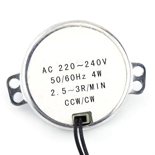 VIFER Pyramidenmotor, AC 220-240V Synchronmotor Wechselstrommotor Rotationsmotor Elektrischer Synchron Getriebemotor 4W CW/CCW (2.5-3RPM) von VIFER